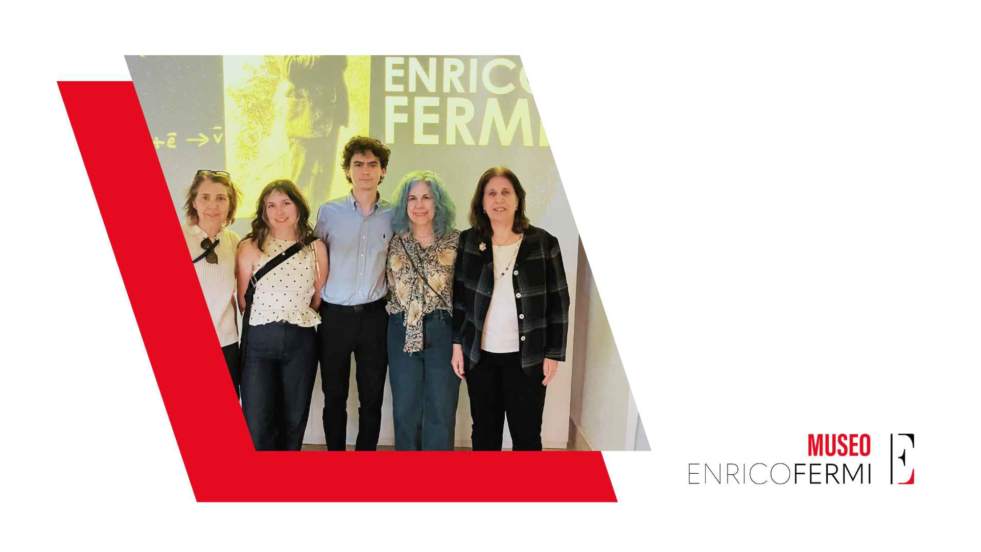 foto che ritrae Rachel Fermi, i figli, Miriam Focaccia e Angela Bracco